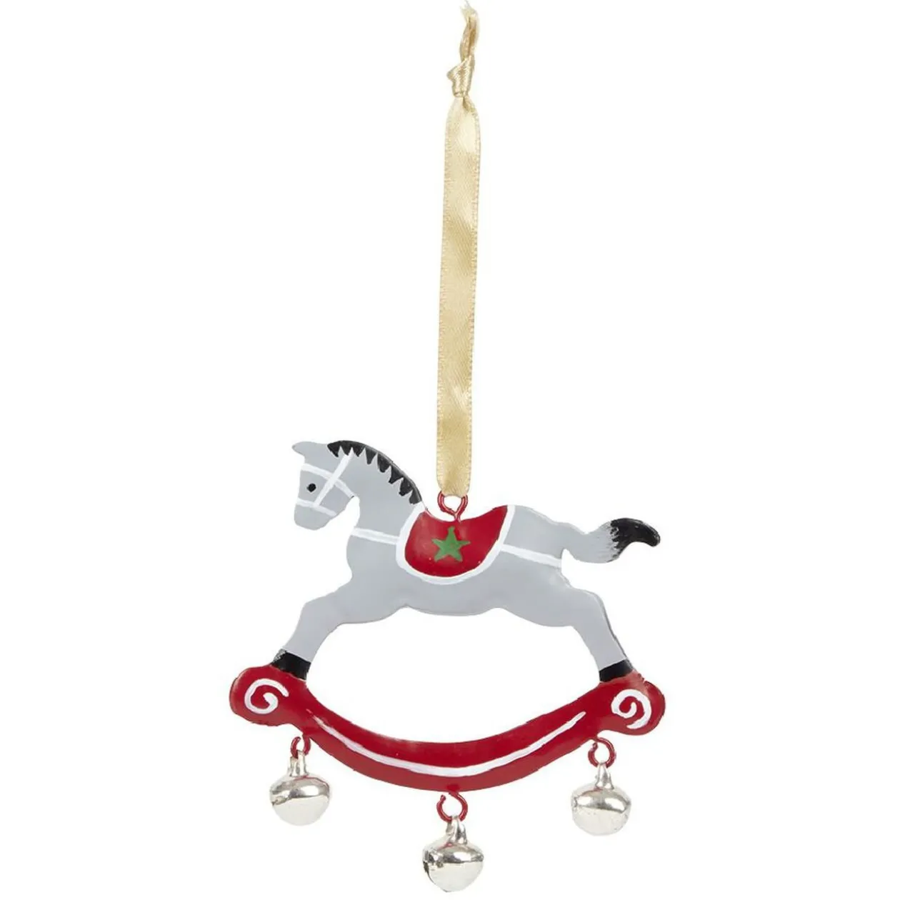 Décoration de Noël cheval en métal à suspendre