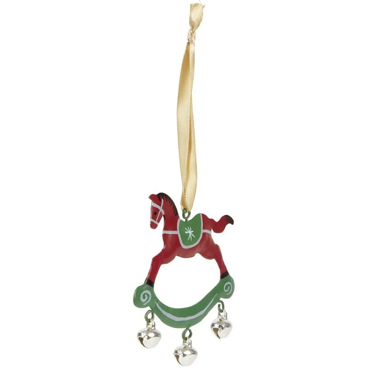 Décoration de Noël cheval en métal à suspendre