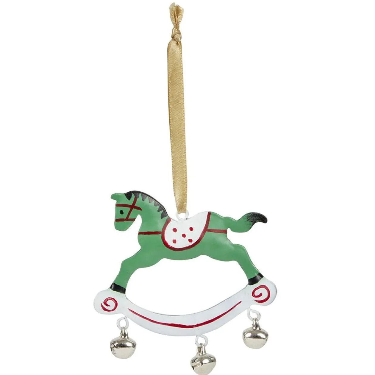 Décoration de Noël cheval en métal à suspendre