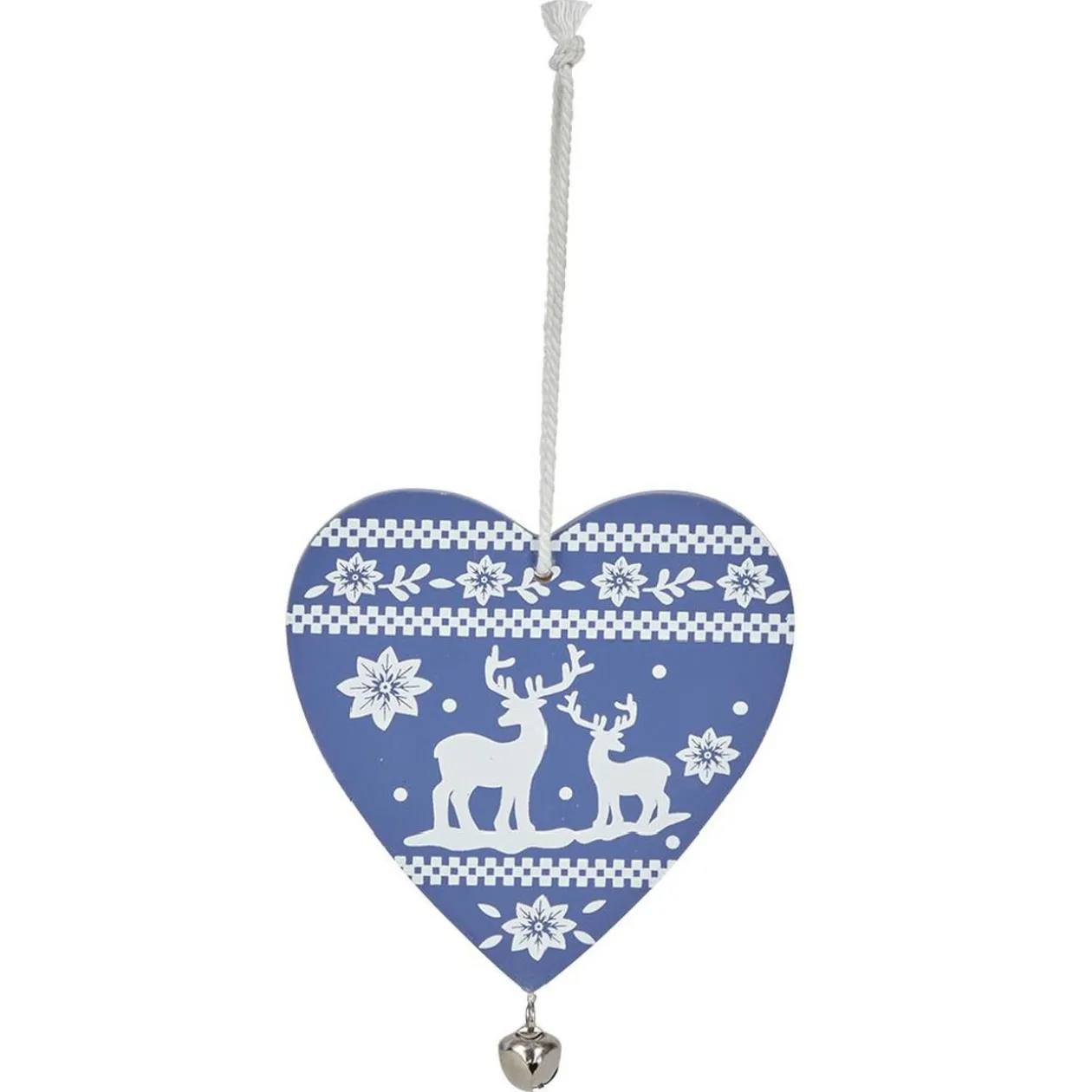 Décoration de Noël coeur en bois à suspendre