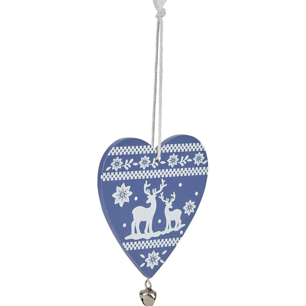 Décoration de Noël coeur en bois à suspendre