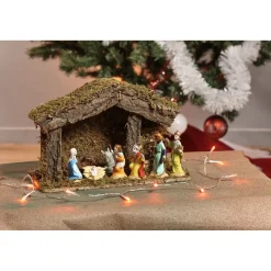 Décoration de Noël crèche et figurine x6