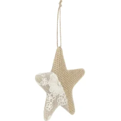 Décoration de Noël effet jute à suspendre