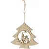 Décoration de Noël en bois à suspendre L12X12 cm