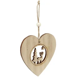 Décoration de Noël en bois à suspendre L12X12 cm