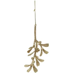 Décoration de Noël feuille dorée à suspendre