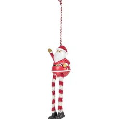 Décoration de Noël figurine à poser avec jambes en laine