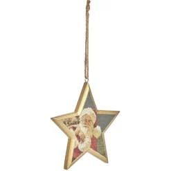 Décoration de Noël figurine en bois à suspendre