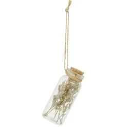 Décoration de Noël flacon de fleurs séchées en verre à suspendre