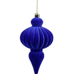 Décoration de Noël goutte à suspendre velours rouge H.16 cm