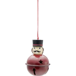 Décoration de Noël grelot soldat en métal à suspendre