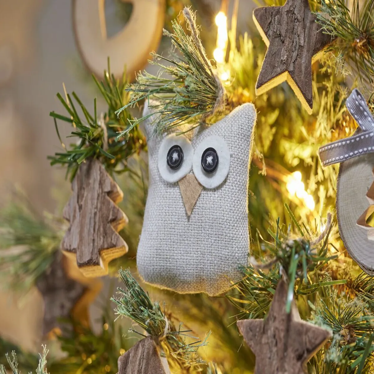Décoration de Noël hibou à suspendre