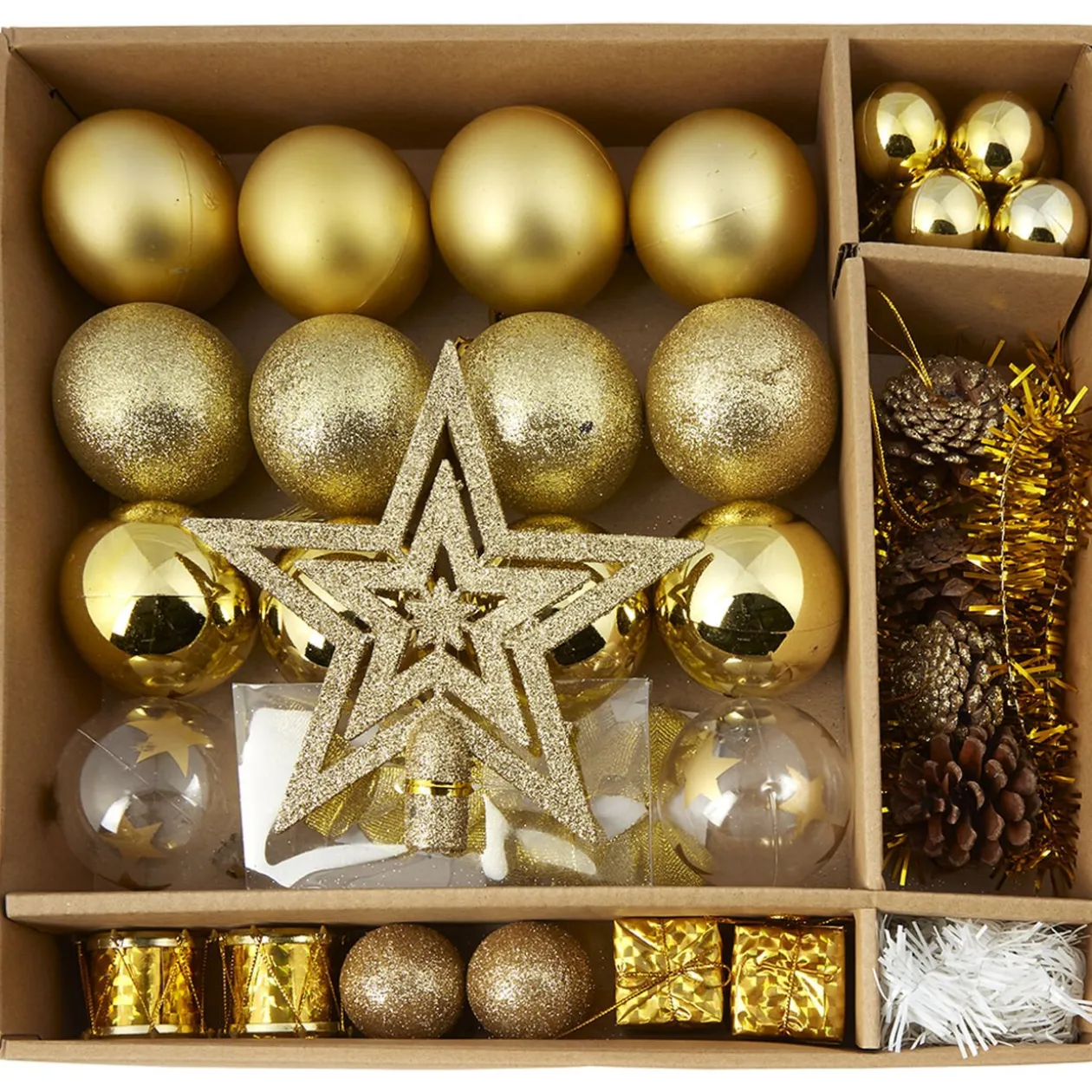 Décoration de Noël or à suspendre x 40