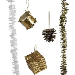 Décoration de Noël or à suspendre x 40