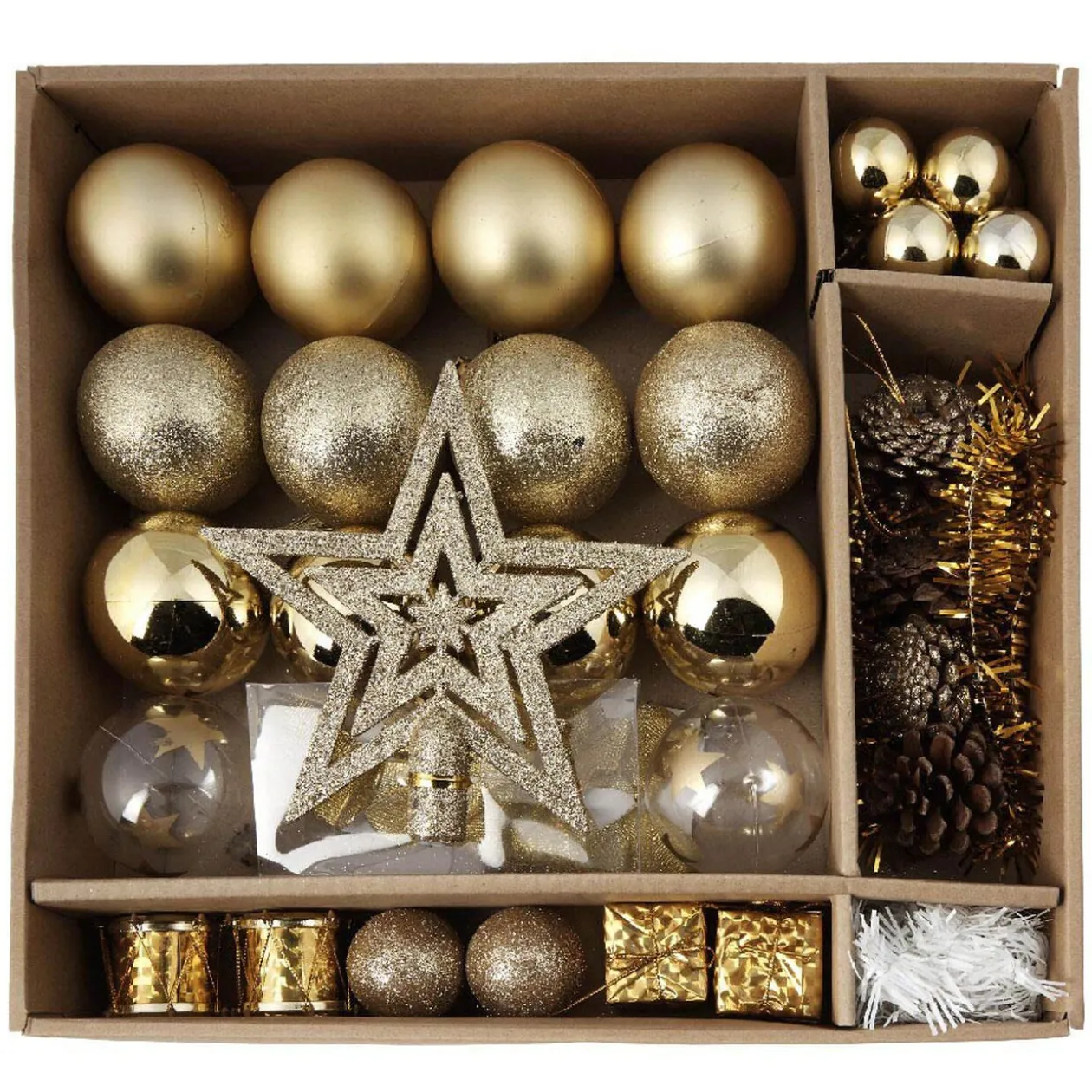 Décoration de Noël or à suspendre x 40