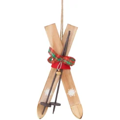 Décoration de Noël paire de skis à suspendre