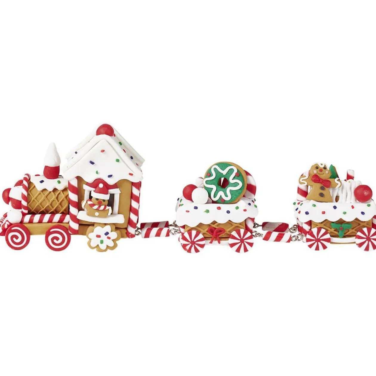 Décoration de Noël petit train pain d'épice à poser