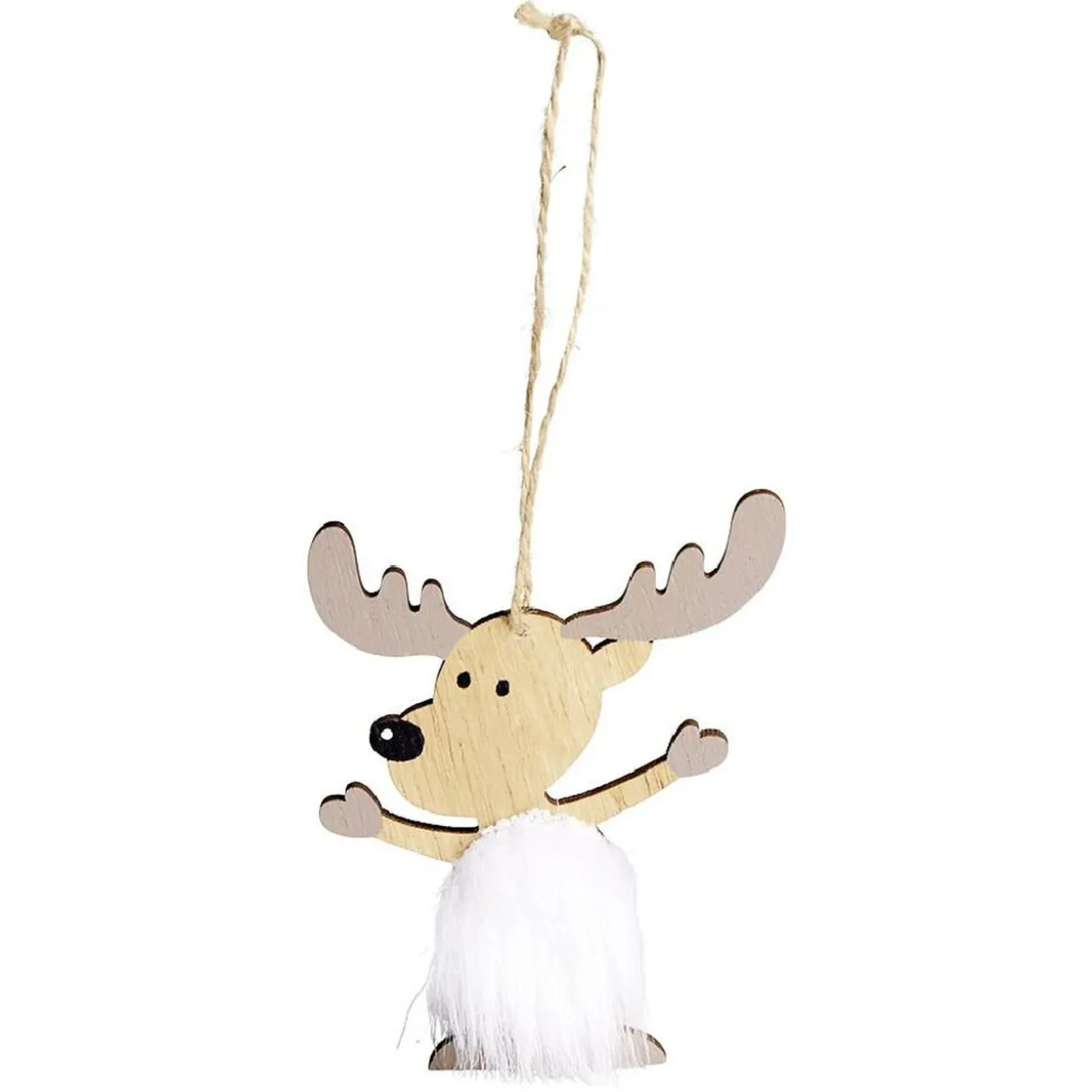 Décoration de Noël renne en bois à suspendre