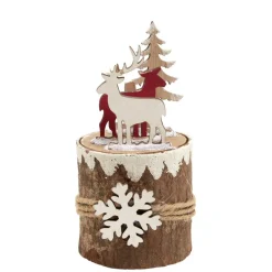 Décoration de Noël rondin à poser