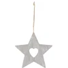 Décoration de Noël étoile à suspendre grise