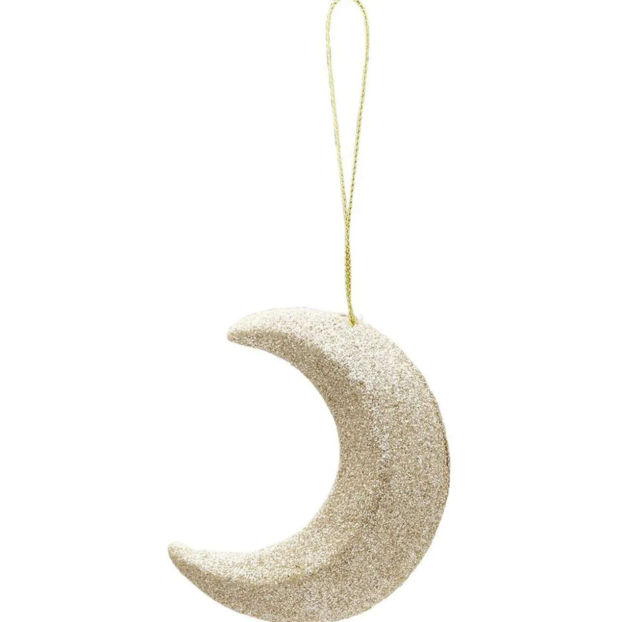 Décoration de Noël étoile et lune dorées à suspendre