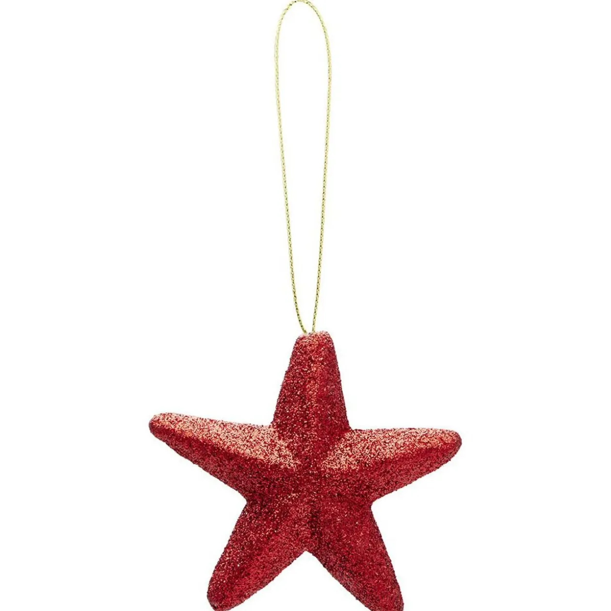 Décoration de Noël étoile et lune rouges à suspendre