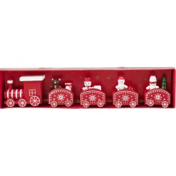 Décoration de Noël train en bois à poser
