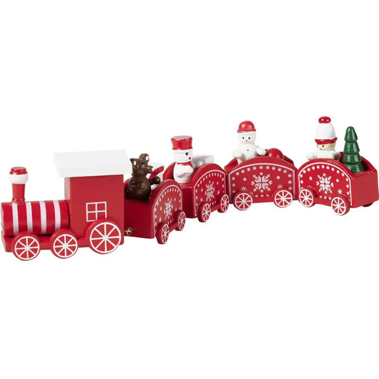 Décoration de Noël train en bois à poser