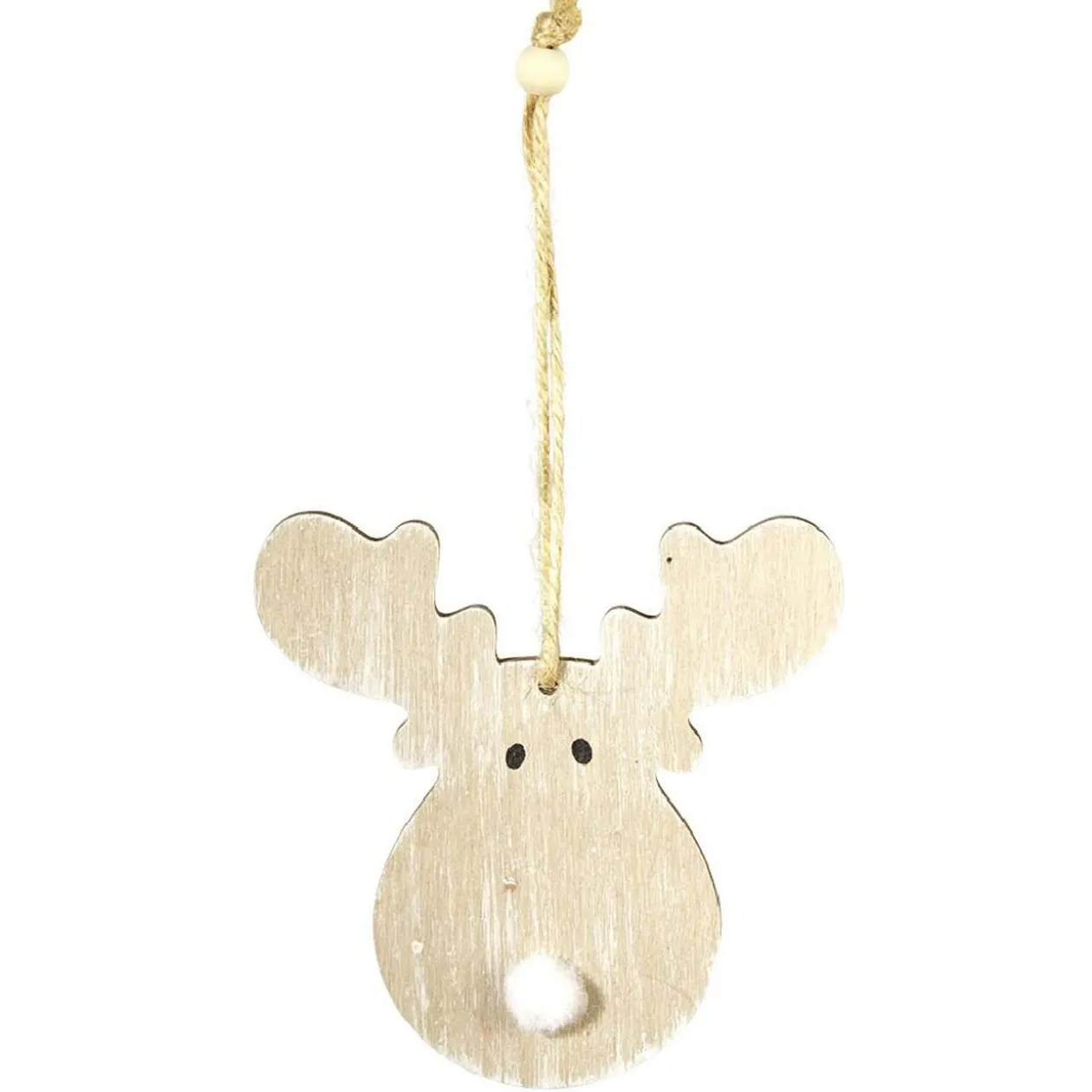 Décoration de Noël Tête de renne à suspendre en Bois 3 coloris