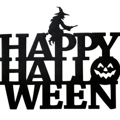 Décoration de porte Happy Halloween Welcome suspension feutrine x2