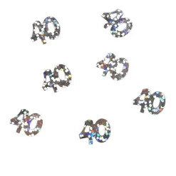 Décoration de table anniversaire 40 ans argenté