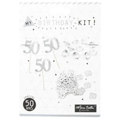 Décoration de table anniversaire 50 ans argenté