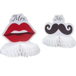 Décoration de table design lèvre et moustache