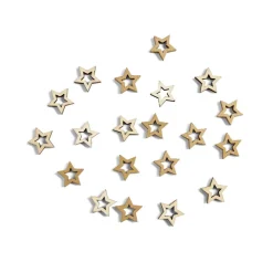 Décoration de table forme étoile dorée 20 pièces