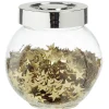 Décoration de table glitter dans bocal transparent