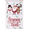 Décoration fenêtre électrostatique Joyeux Noël et personnages 57x33 cm