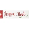 Décoration fenêtre électrostatique Joyeux Noël rouge et blanc L36xH11cm