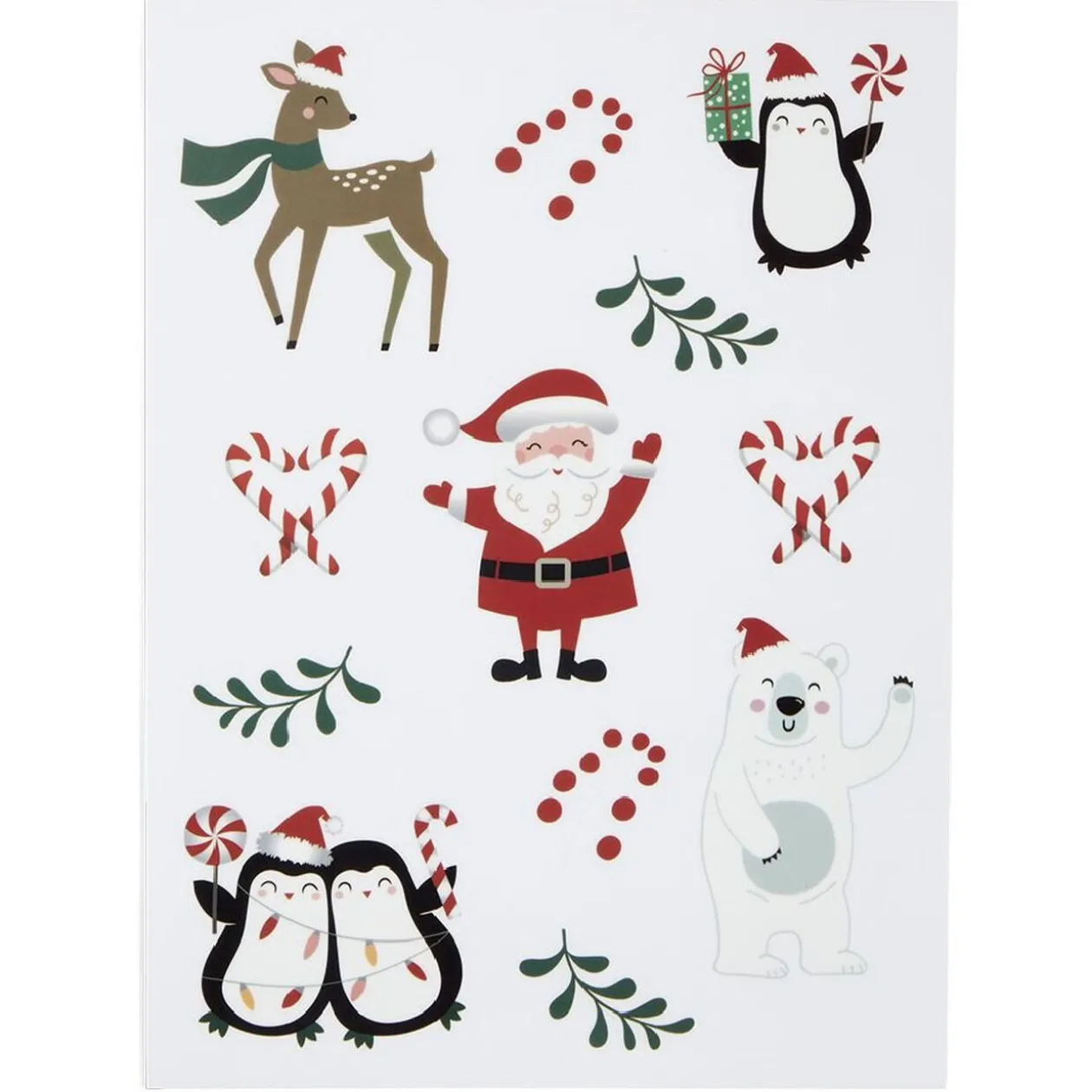 Décoration fenêtre Noël électrostatique personnage ou sapin