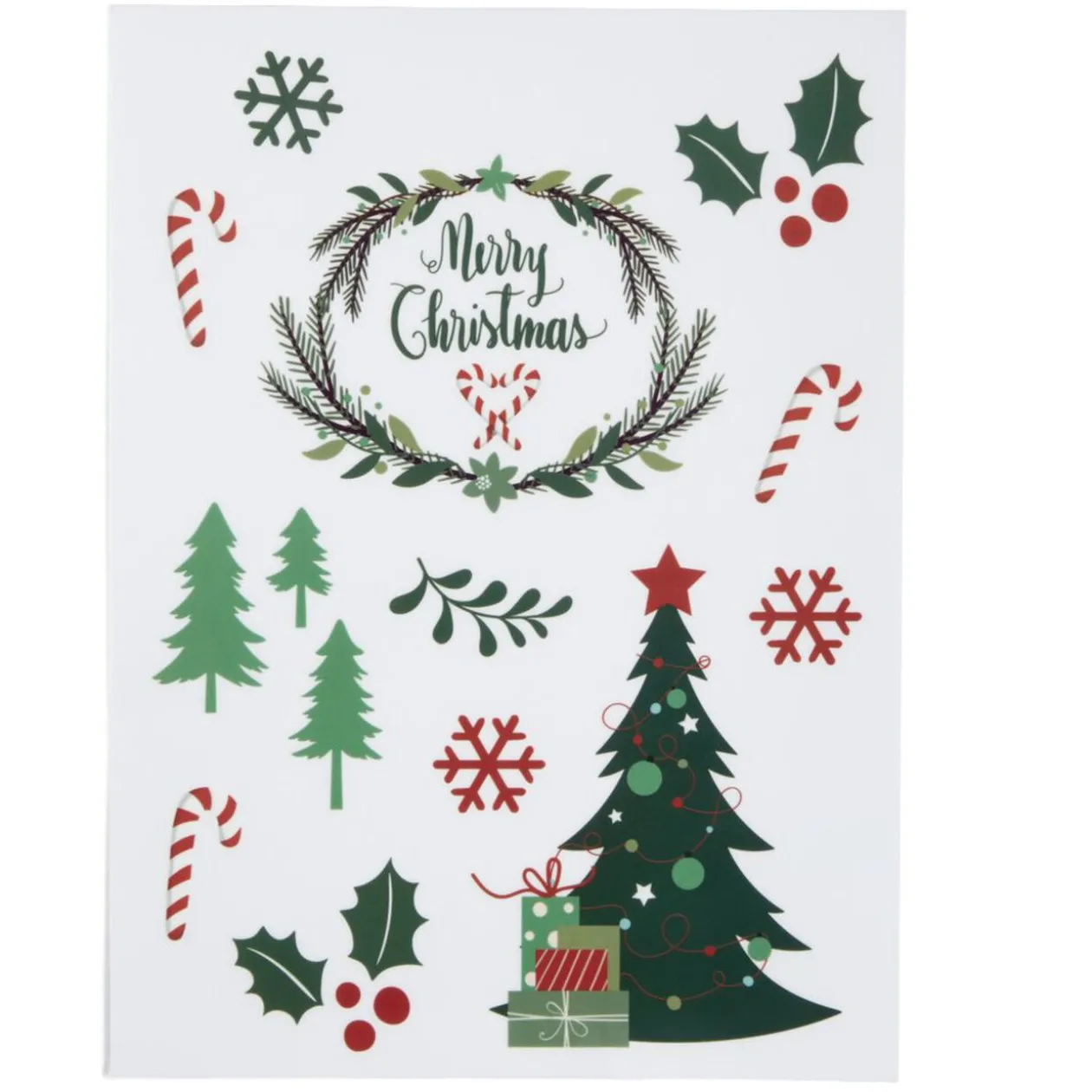 Décoration fenêtre Noël électrostatique personnage ou sapin