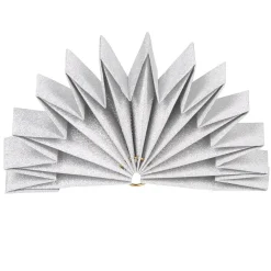 Décoration forme étoile 3D argentée à déplier