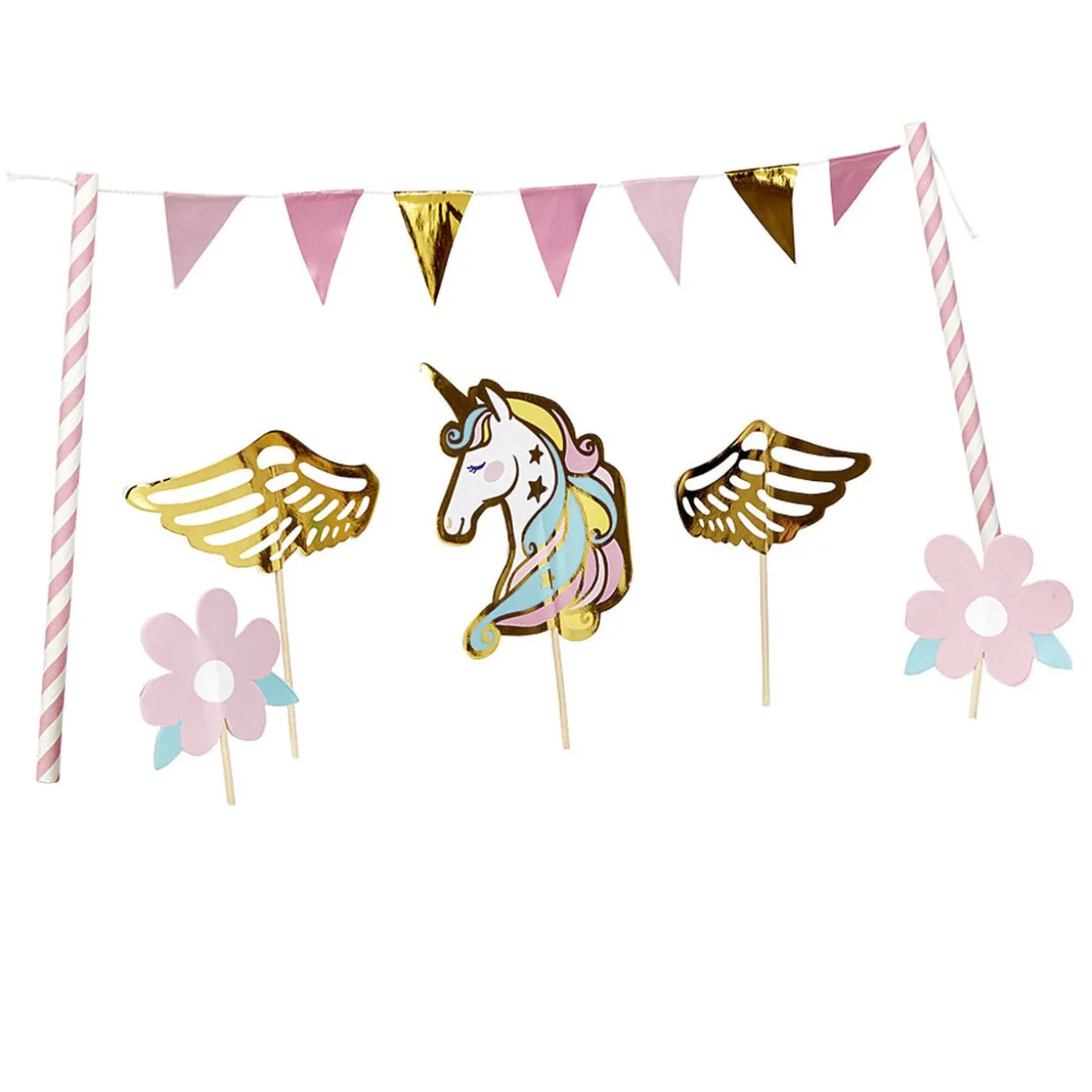 Décoration gâteau forme Licorne