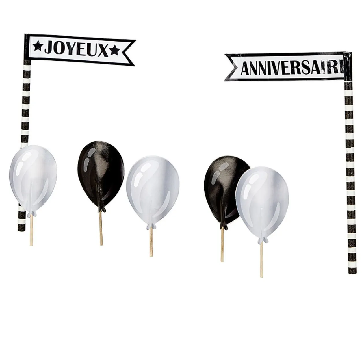 Décoration gâteau Joyeux anniversaire et ballon