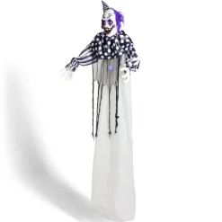 Décoration Halloween clown suspendu sonore et animé H180cm