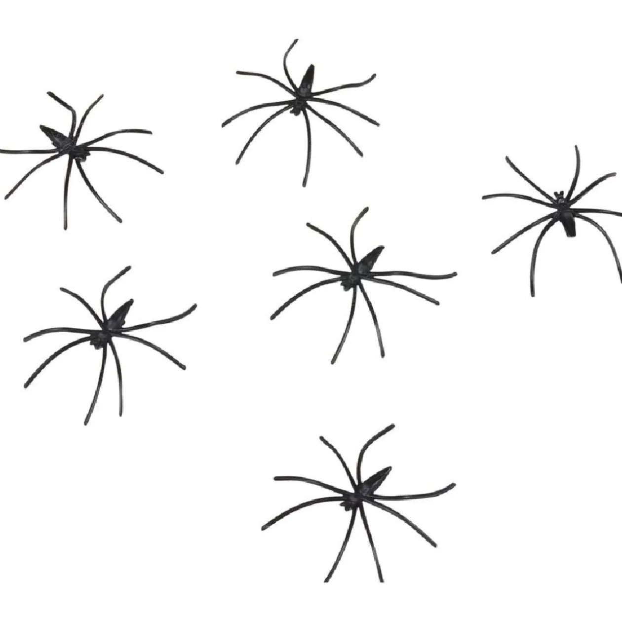 Décoration Halloween toile blanche avec 6 araignées