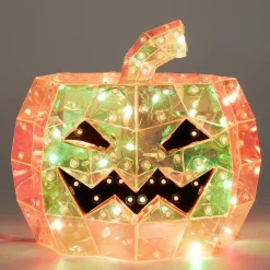 Décoration lumineuse Halloween LED USB tête de citrouille Ø20xH17cm