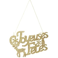 Décoration murale lettrage doré et pailleté