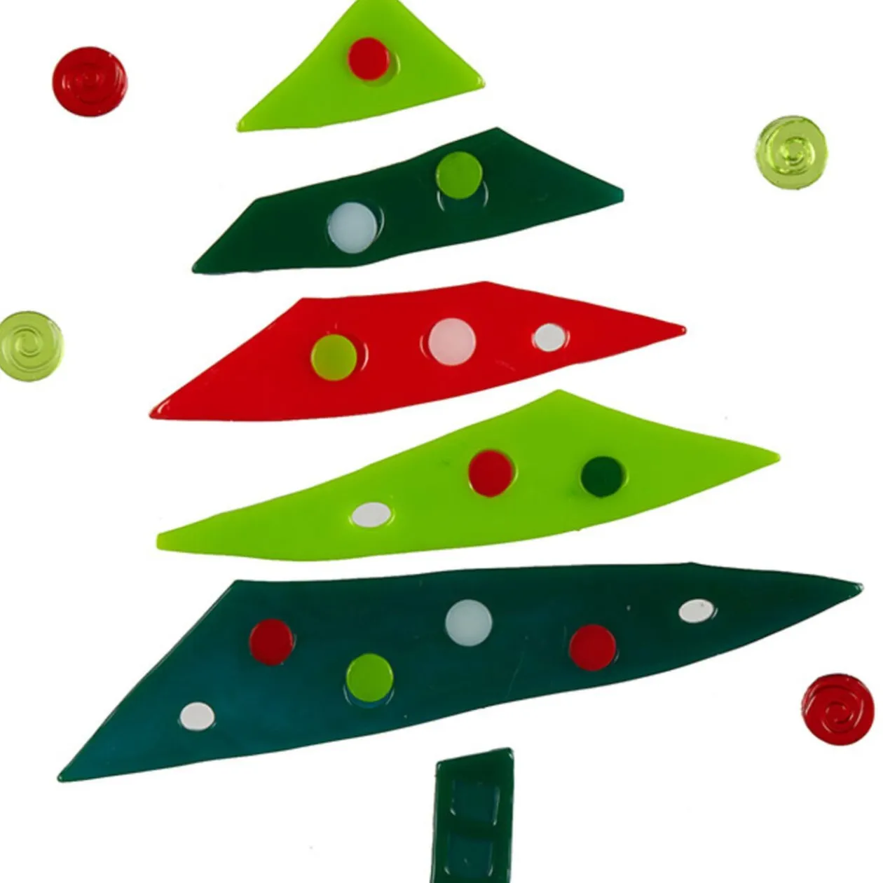 Décoration Noël pour vitre gel design sapin