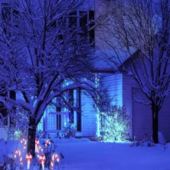 Décoration Noël sucette à planter LED H27cm