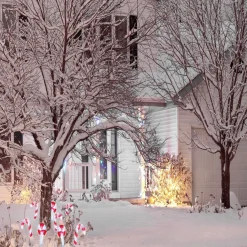 Décoration Noël sucette à planter LED H27cm