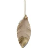 Décoration plume à bout doré à suspendre